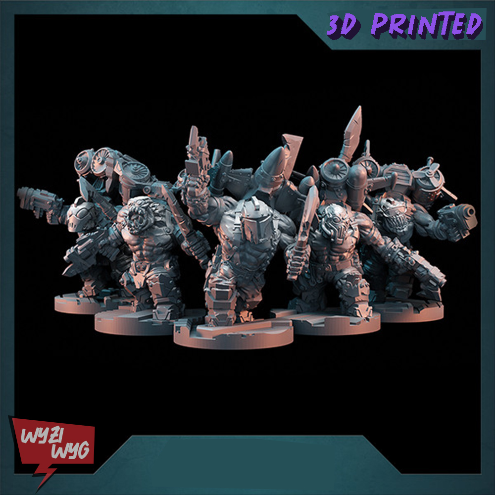 3D Printing Simulator - Rocket Orcs Armour Miniature, Green Skin