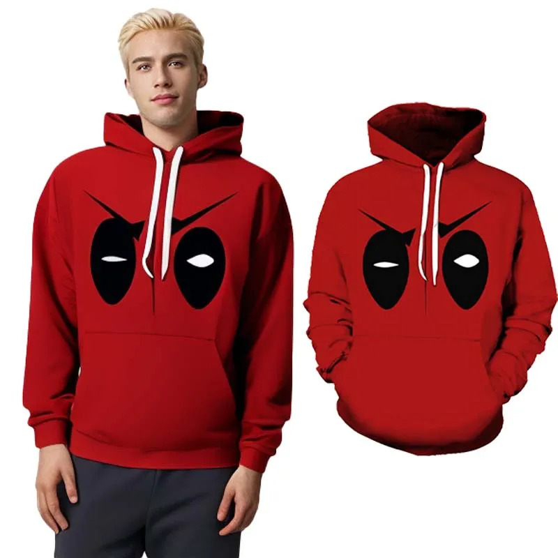 3D Printing Xmas - lHalloween Cosplayl Deadpool Hoodies for Men
