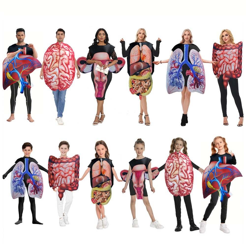 3D Printing Simulator - Parent-Child Cosplay Human Organ Costume Halloween
