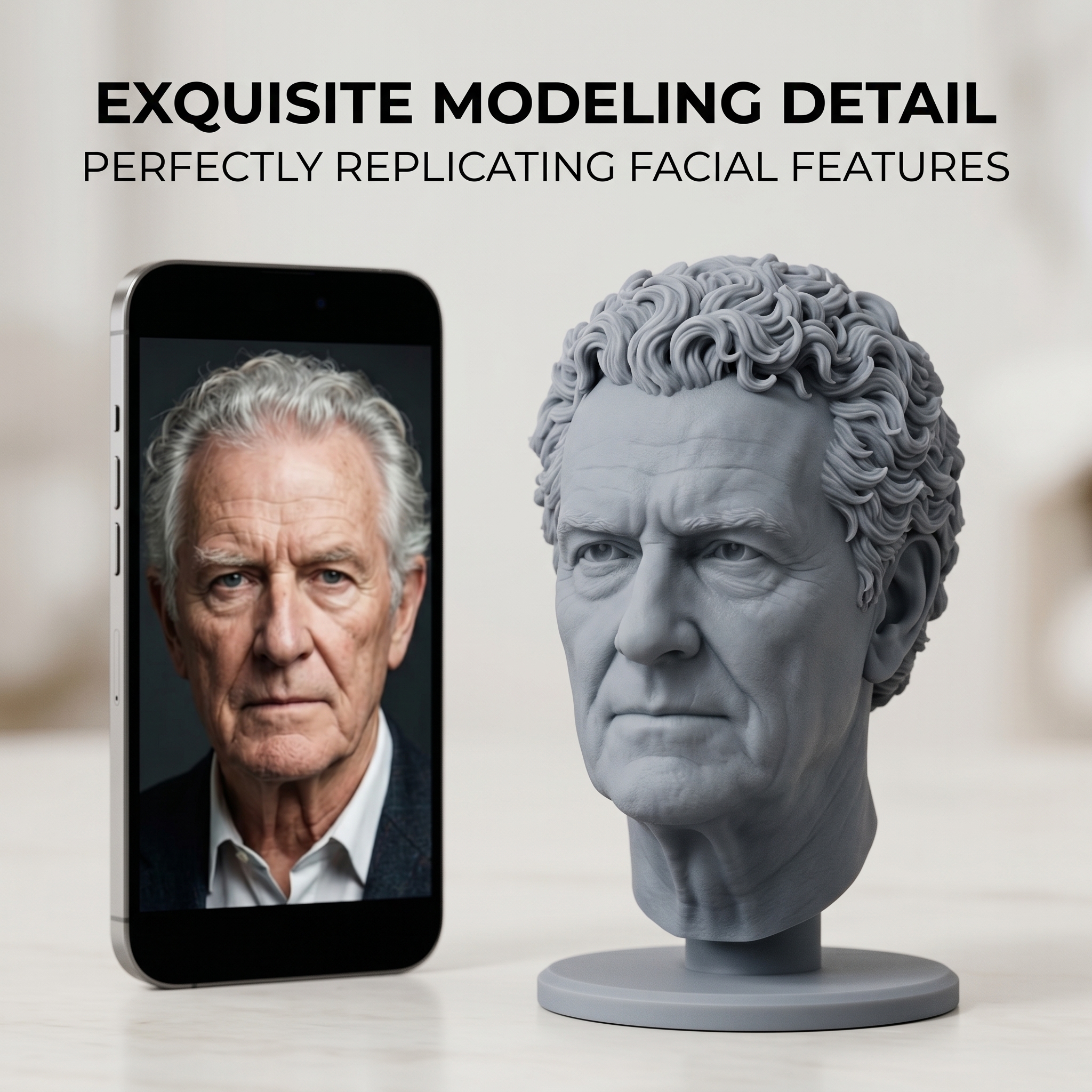 3D Printing App - Custom 3D Bust Figurine, Personalized 3D