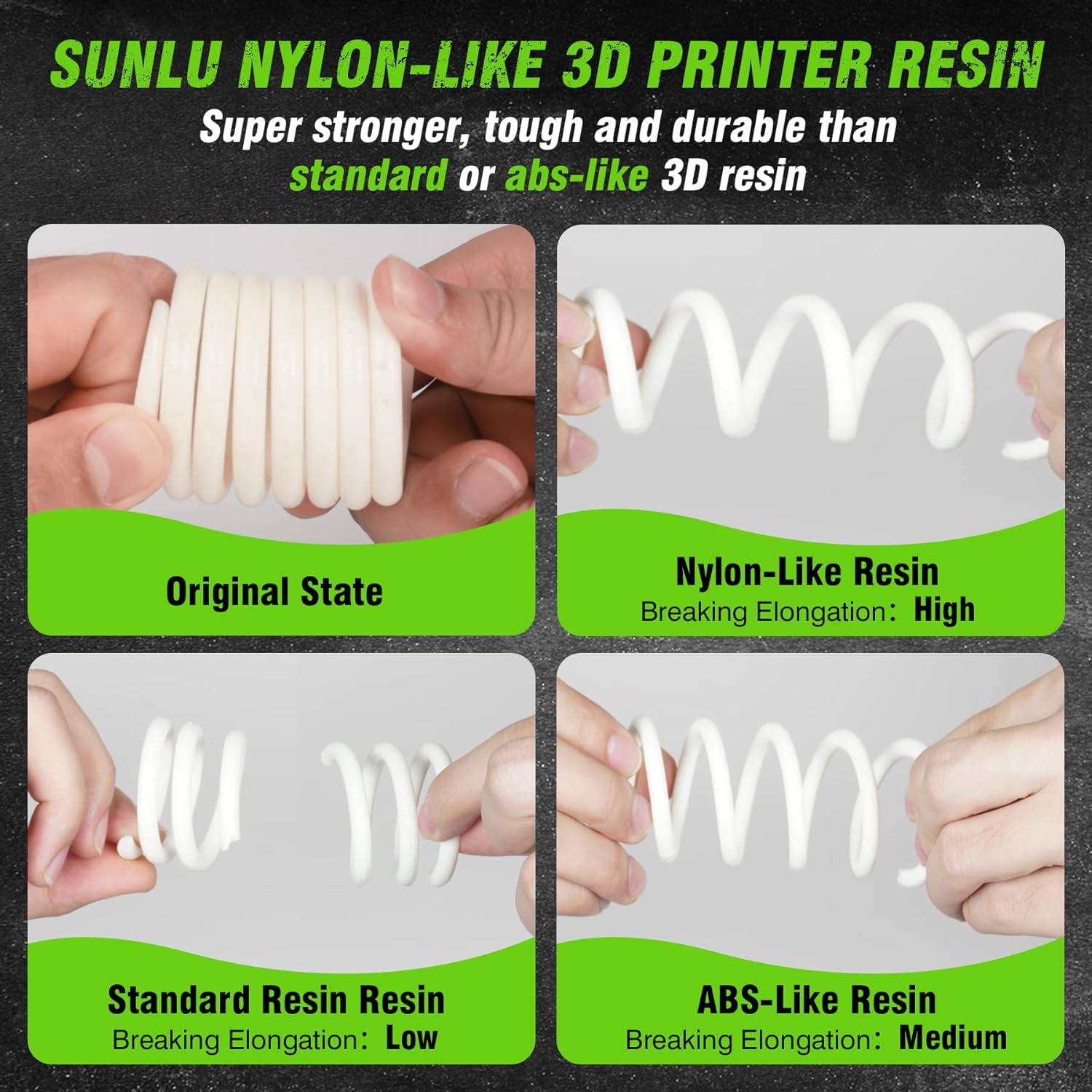 SUNLU 1KG Nylon-Like/Toughness - 3D Printing Uv Resin recension och pris