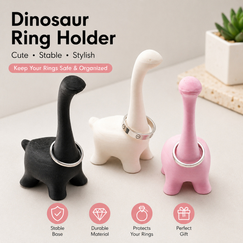 Cute Dinosaur Ring Holder 3D P - 3D Printing Room recension och pris
