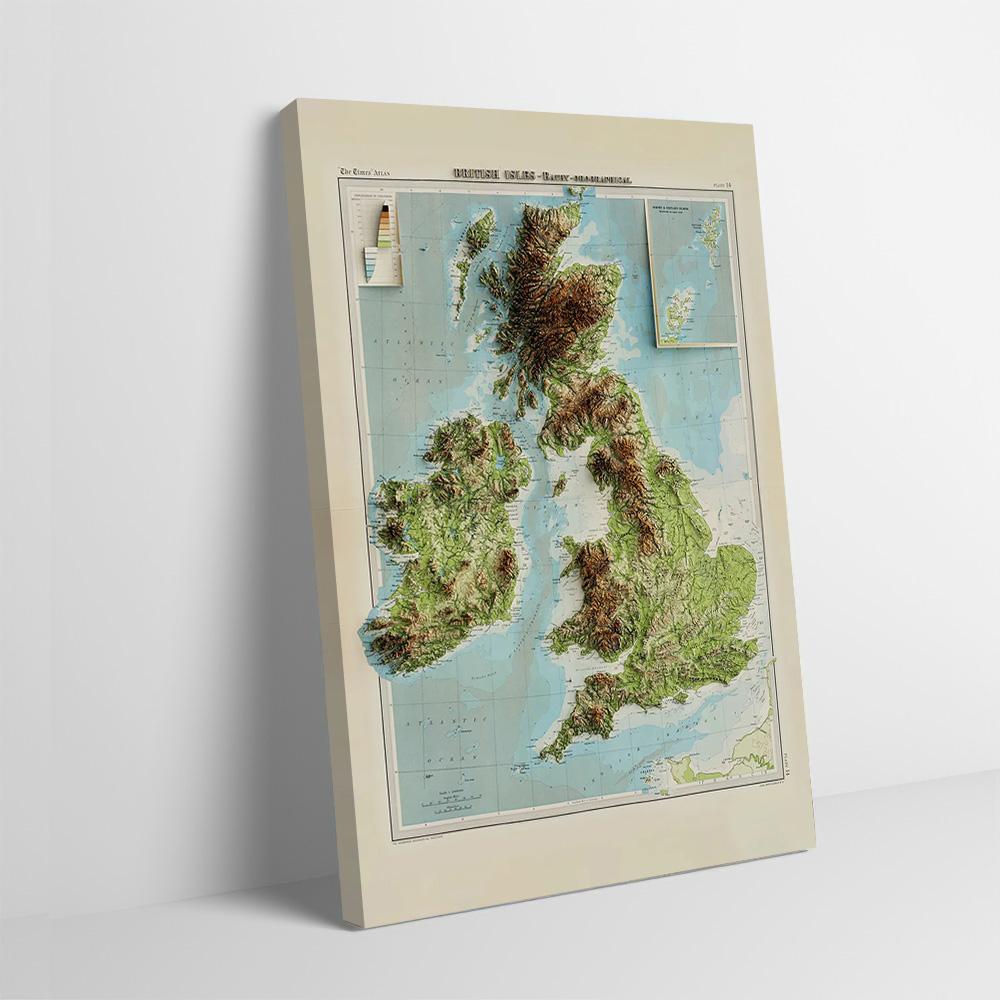 3D Relief Map of 1922 British  - 3D Printing Room recension och pris