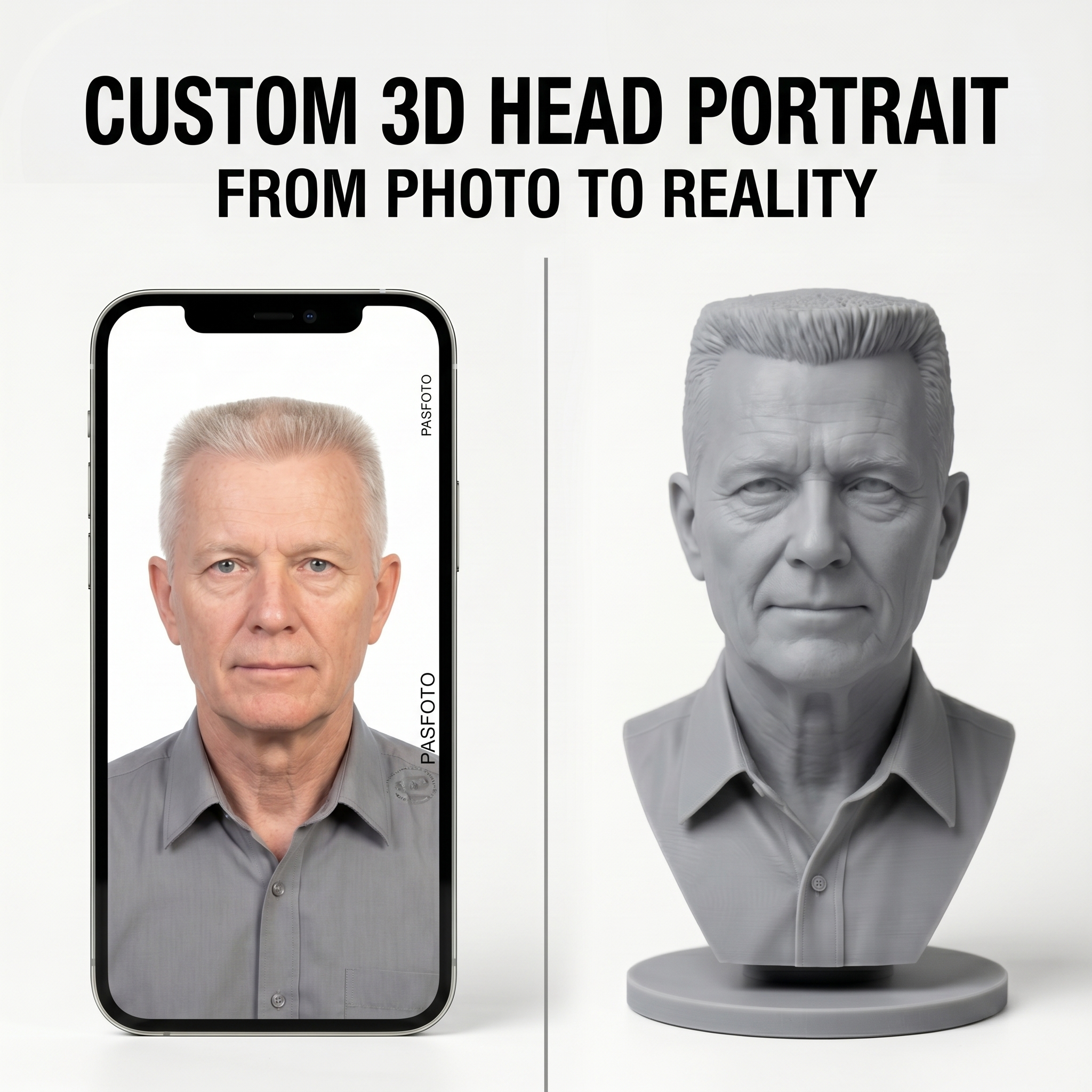 Personalized 3D Printed Bust F - 3D Printing App recension och pris