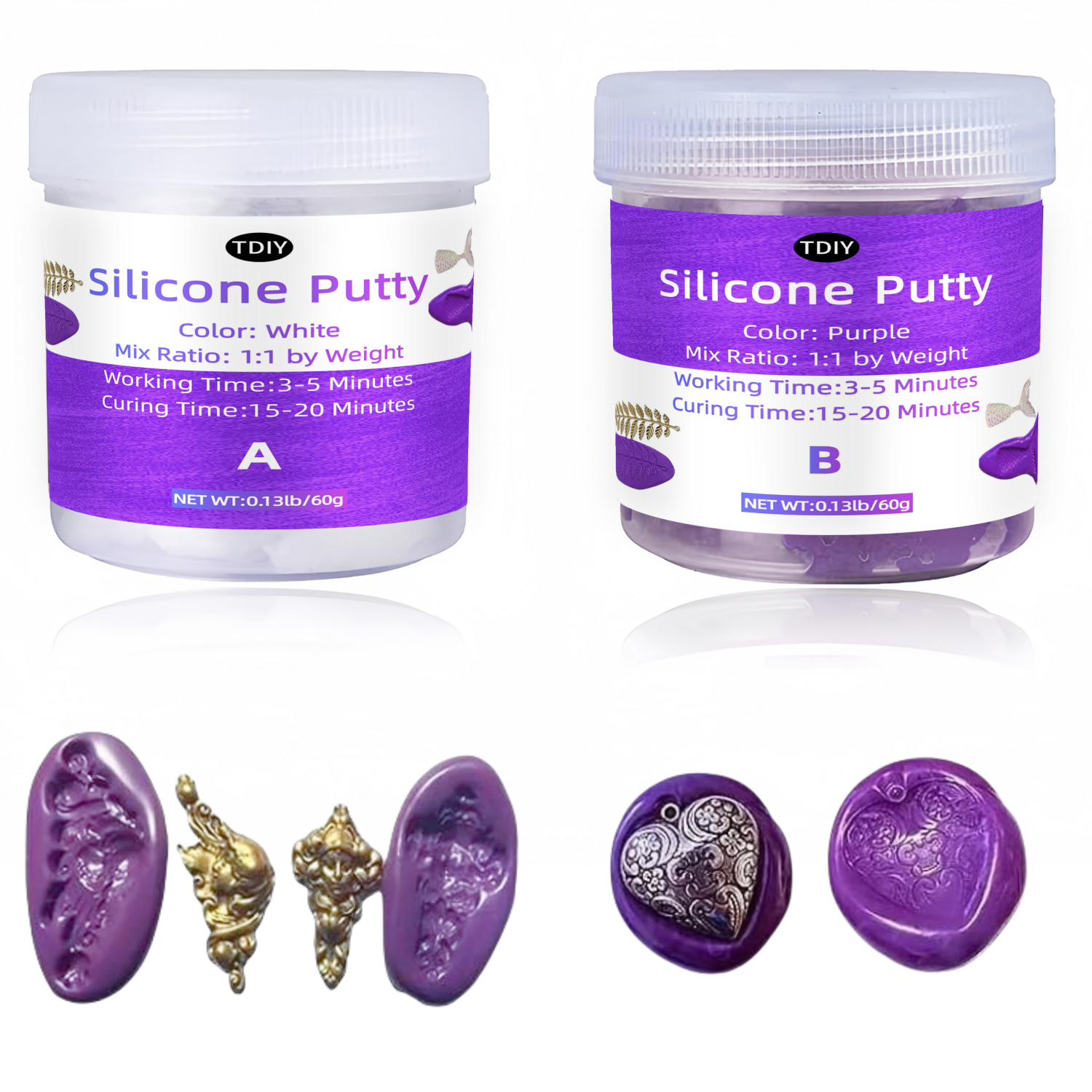 Purple Silicone Mold Putty Saf - 3D Print Isopropyl Alcohol recension och pris