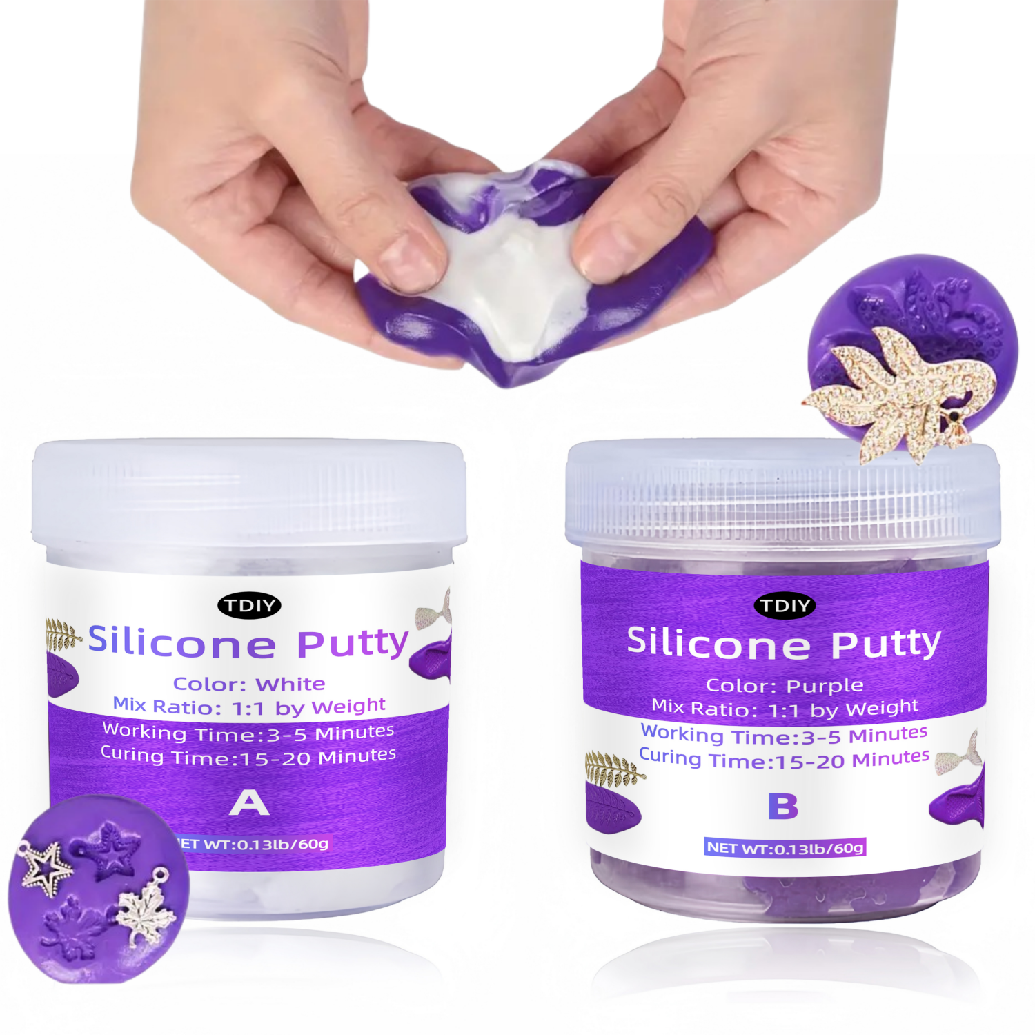 Purple Silicone Mold Putty Saf - 3D Print Isopropyl Alcohol recension och pris