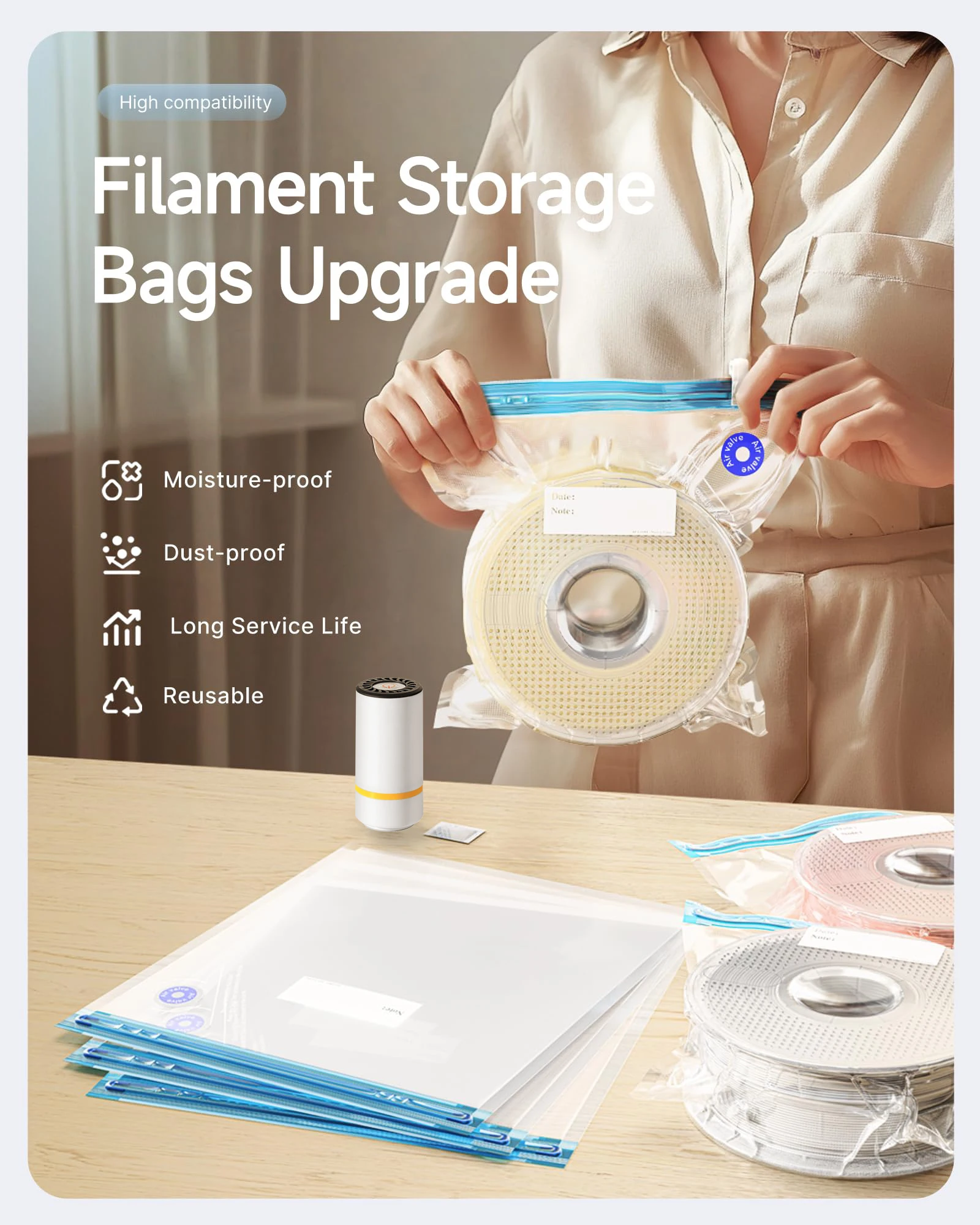3D Printer Filament Vacuum Bag - 3D Printing Glue Stick recension och pris