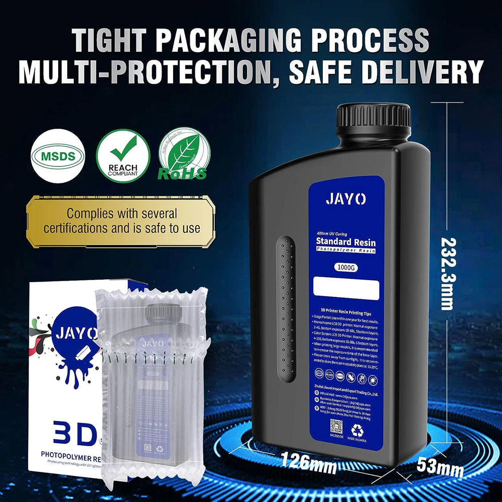 JAYO 3D Resin 1KG standard/ABS - 3D Printing Uv Resin recension och pris