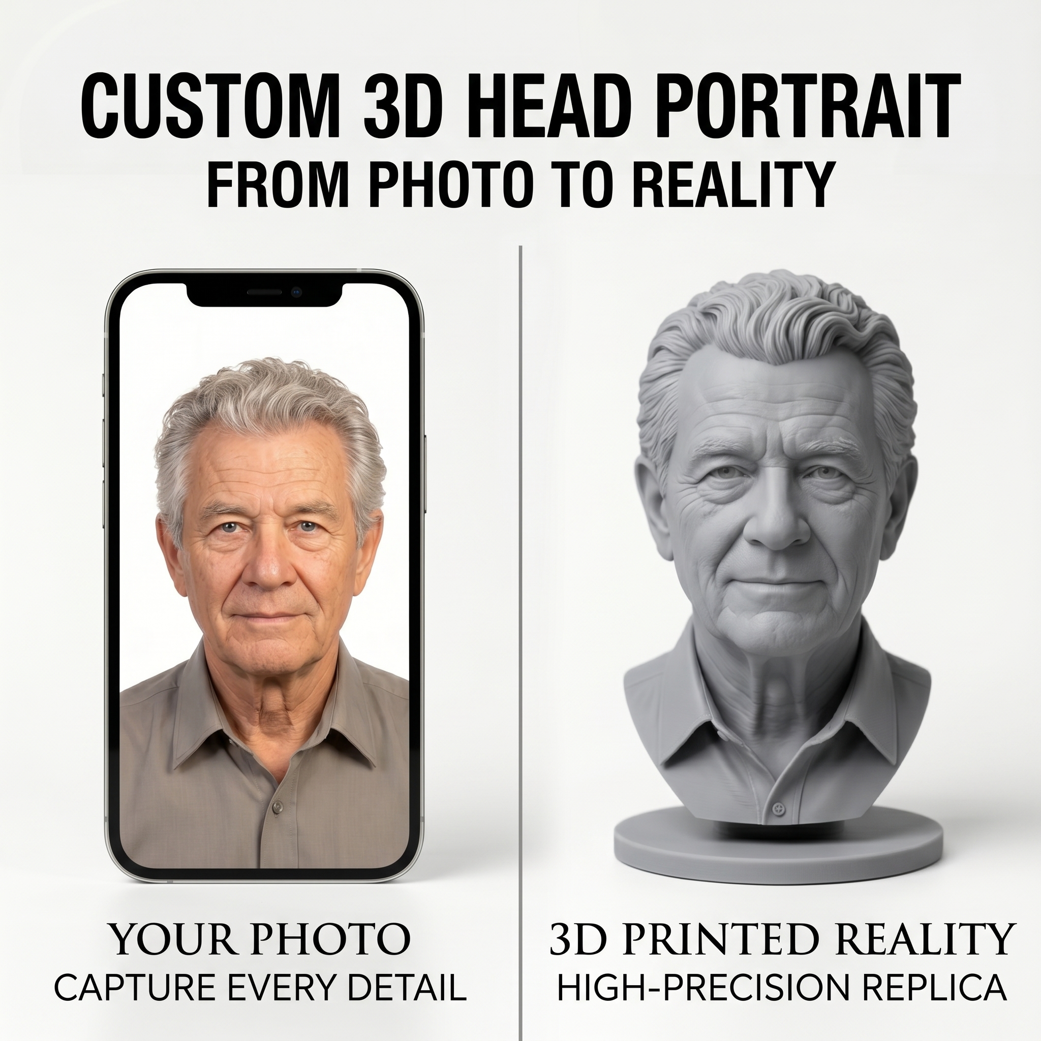 Custom 3D Bust Figurine, Perso - 3D Printing App recension och pris