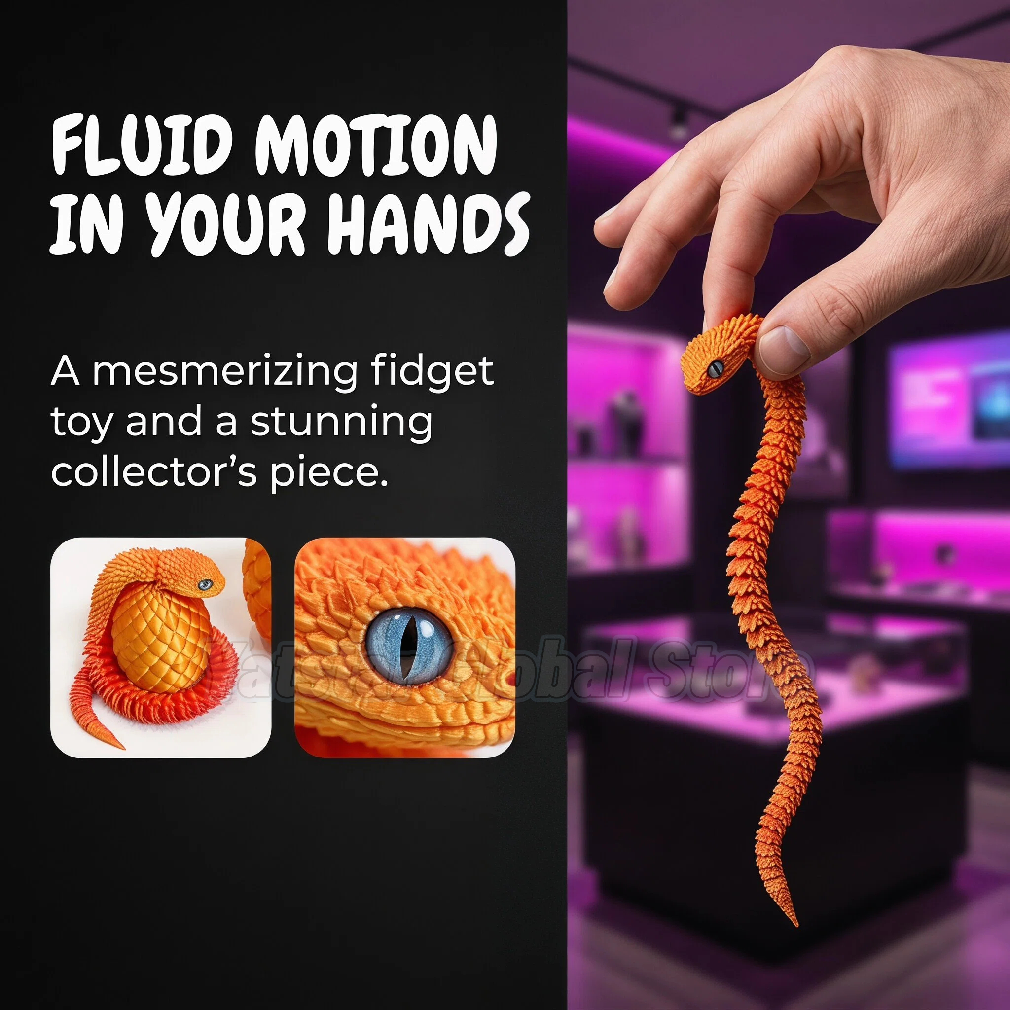 3D Printed Snake Egg Toy Creat - 3D Printing Gundam recension och pris